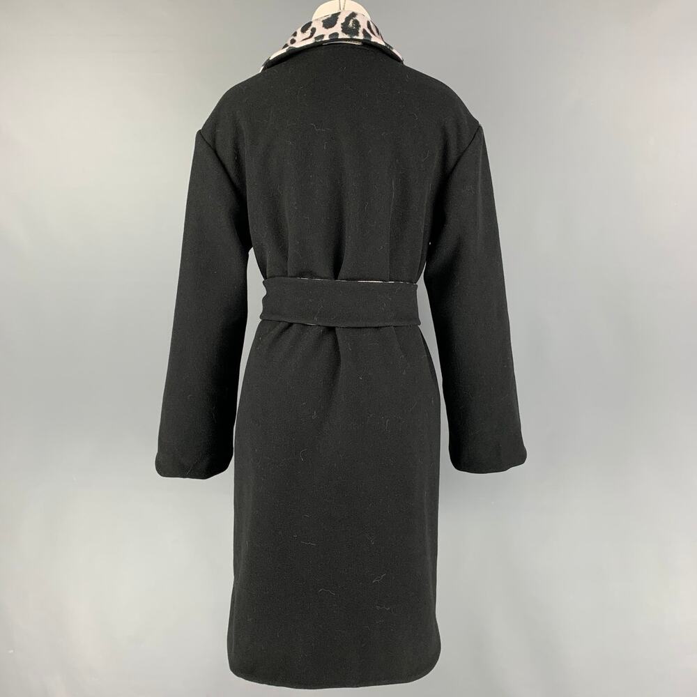 ALICE + OLIVIA Size XS/S Black White Animal Print Polyester Reversible Coat - Picture 5 of 8